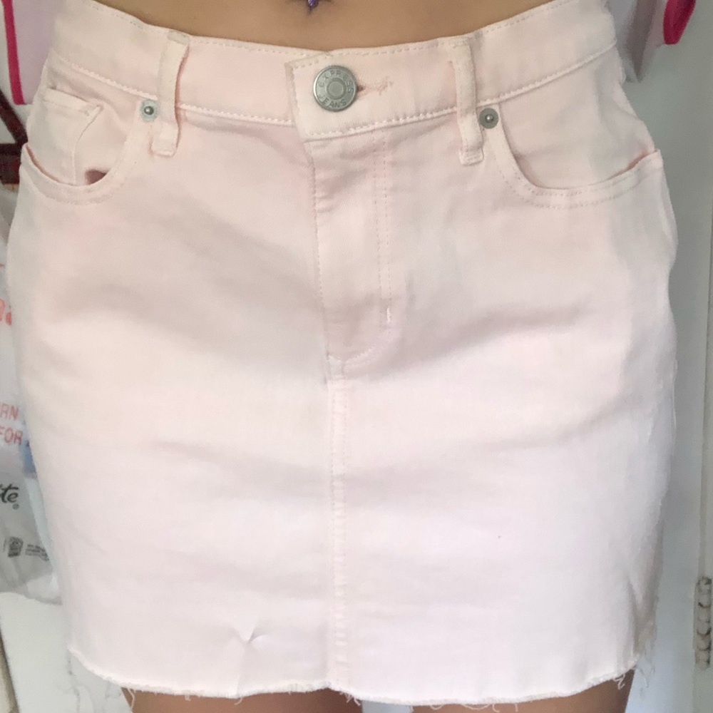 Express light pink pencil skirt